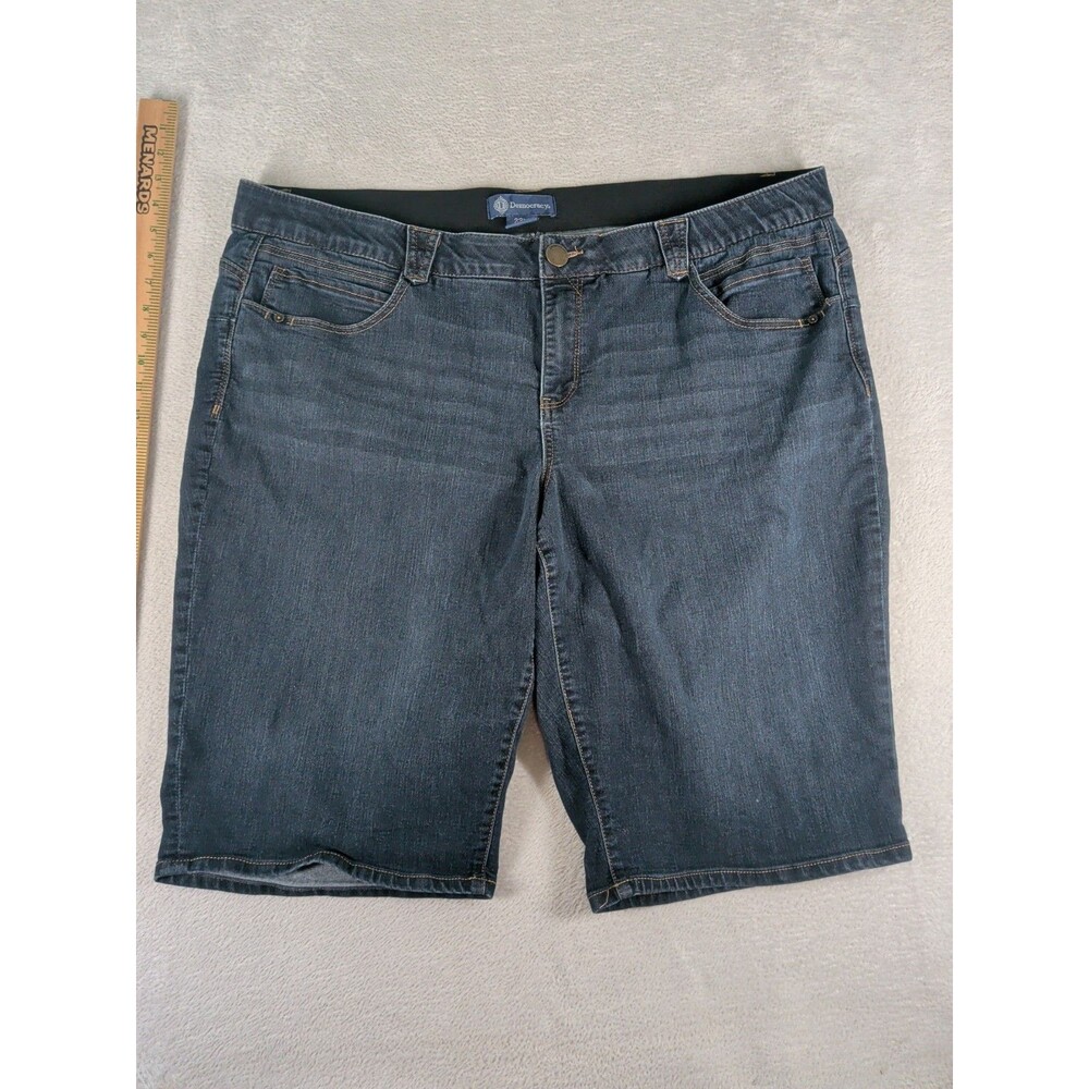 Democracy Jean Shorts Women 22W Bermuda Shorts Ab Technology Knee